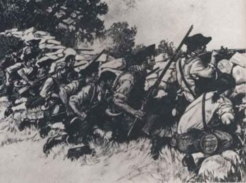 American troops at the Battle of Hubbardton