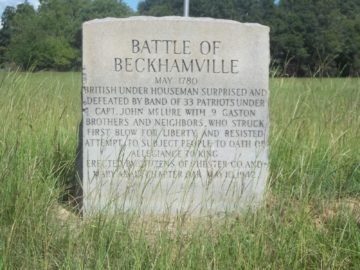 Battle Of Beckamville Stone Marker
