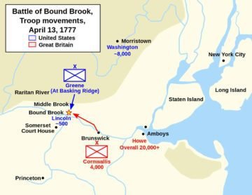 Battle of Bound Brook troop movements