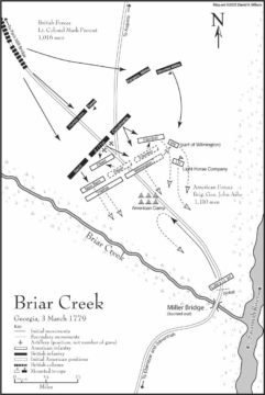 Battle of Brier Creek map