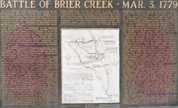 Battle of Brier Creek marker