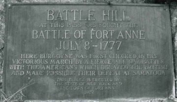 Battle of Fort Anne marker