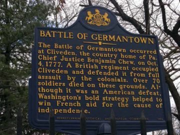 Battle of Germantown marker