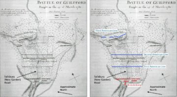 Battle of Guilford Courthouse battle lines map