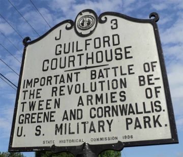 Battle of Guilford Courthouse marker