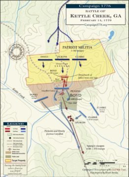 Battle of Kettle Creek map