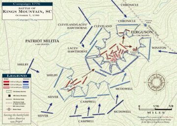 Battle of Kings Mountain map
