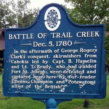 Battle of Trail Creek sign