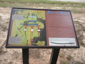 Battle of Waxhaws marker and map