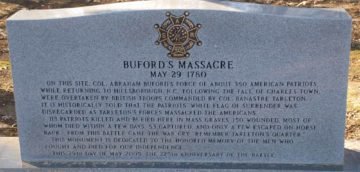 Buford's Massacre monument