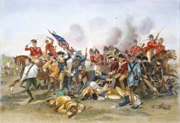 Death of General Johann de Kalb at the Battle of Camden