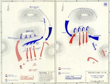 First and second phase at the Battle of Cowpens map