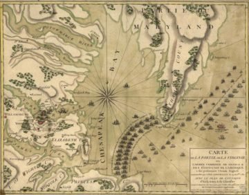 French map of the Battle of Yorktown