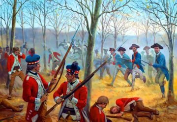 Highlands of the 71st Foot fall back at the Battle of Cowpens
