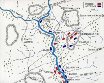 Map of Battle of Brandywine