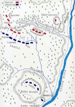 Map of Second Battle of Saratoga