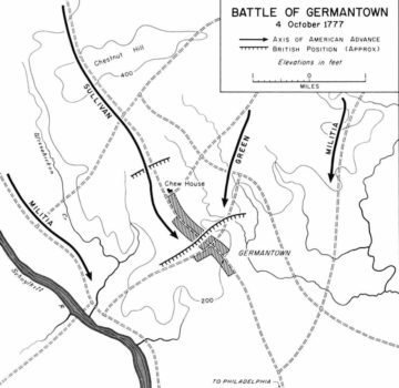 Map of the Battle of Germantown