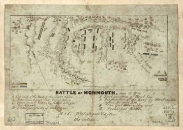 Map of the Battle of Monmouth Courthouse