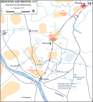Map of the Battle of Princeton