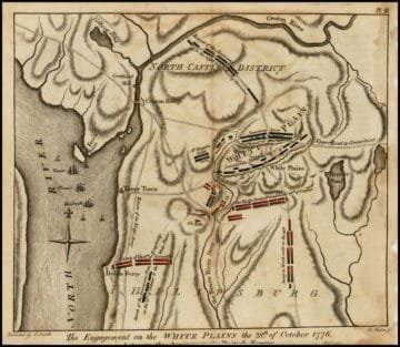 Old map of the Battle of White Plains
