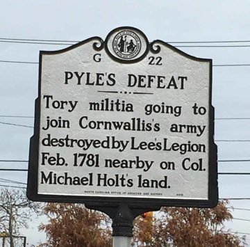 Pyle's Defeat marker