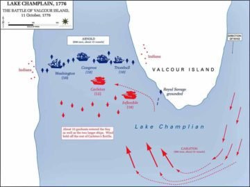Map of the Battle of Valcour Island
