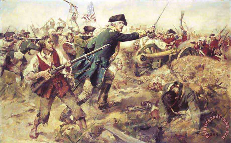 revolutionary war battle painting