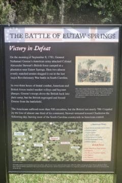 Battle of Eutaw Springs marker