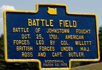 Battle of Johnstown marker