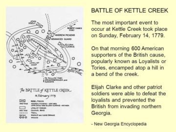 Battle of Kettle Creek map and description