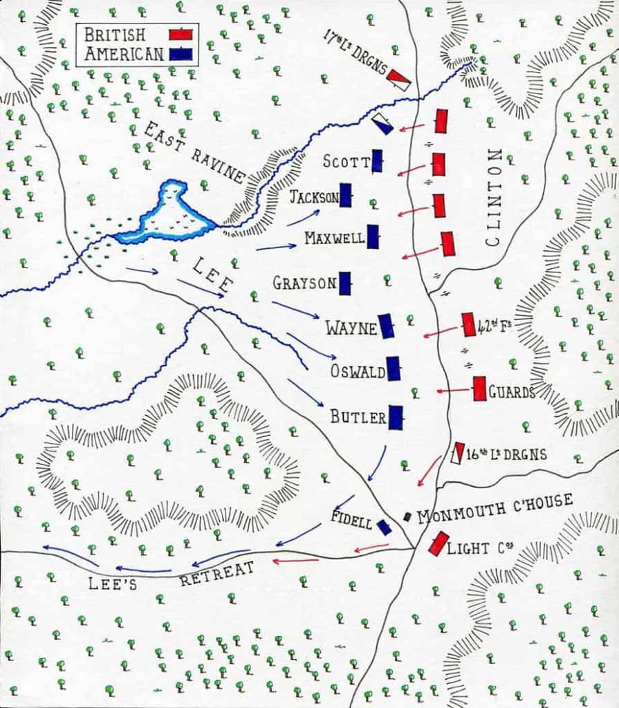 Battle Of Monmouth Court House June 28 1778 In Monmouth New Jersey 7692