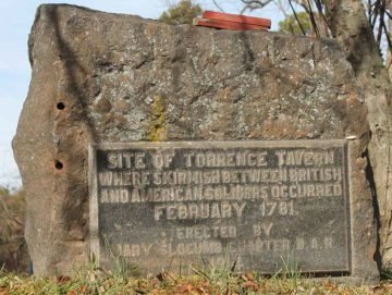 Battle of Torrences Tavern stone marker