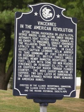 Battle of Vincennes marker