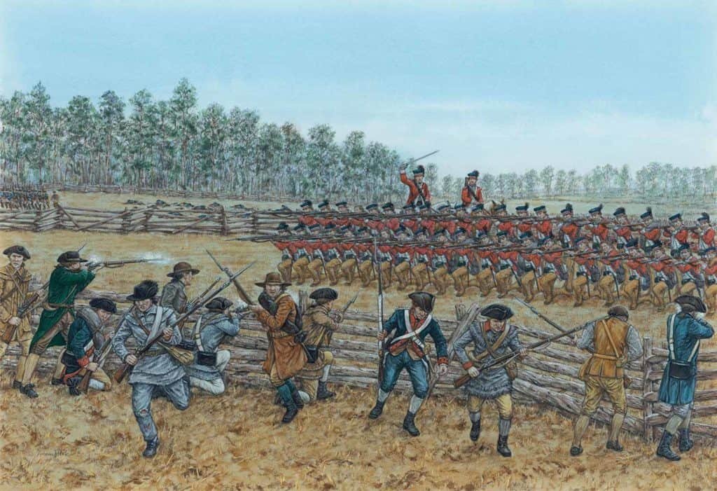 British Advance At The Battle Of Guilford Courthouse 1024x701 