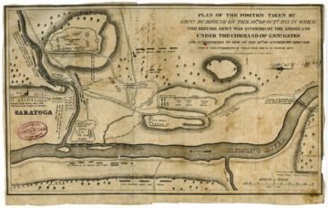 British map from Battle of Saratoga
