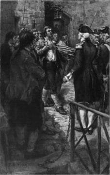 Col. Ethan Allen with his captors in Montreal