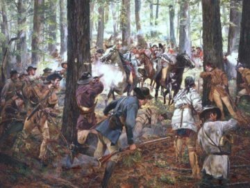 Fighting at the Battle of Kings Mountain