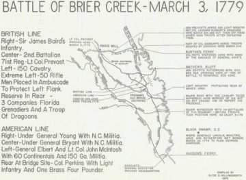 Map of the Battle of Brier Creek