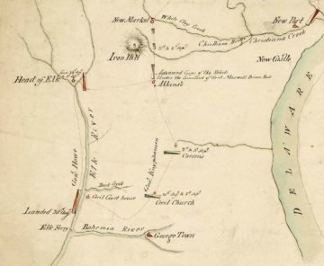 Map of the Battle of Cooch's Bridge