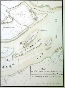 Map of the Battle of Fort Miffin
