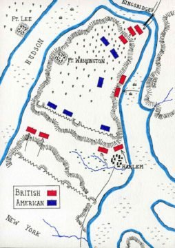 Map of the Battle of Fort Washington