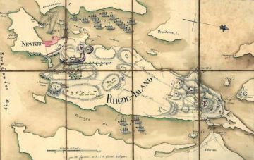 Map of the Battle of Rhode Island