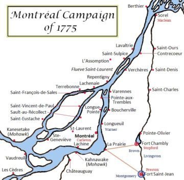 Map of Montreal Campaign 1775