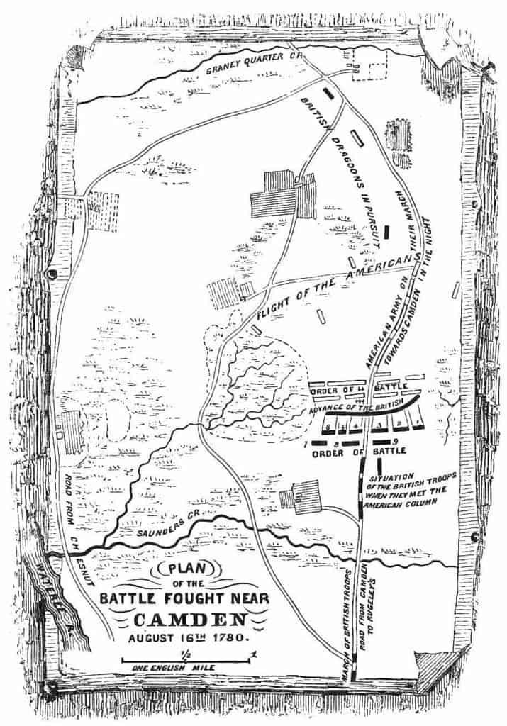 Plan For The Battle Of Camden Map 715x1024 