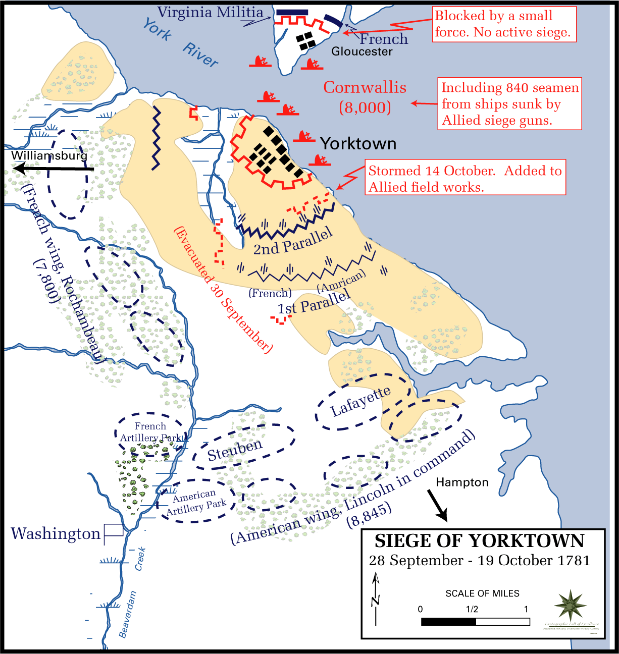 Siege Of Yorktown 1781 Map 