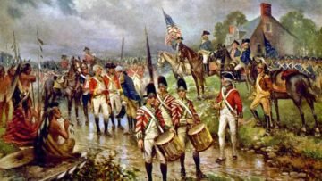Surrender of General Burgoyne and the British Army to General Gates at the Second Battle of Saratoga