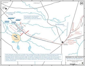 Battle Map of Monmouth Courthouse 