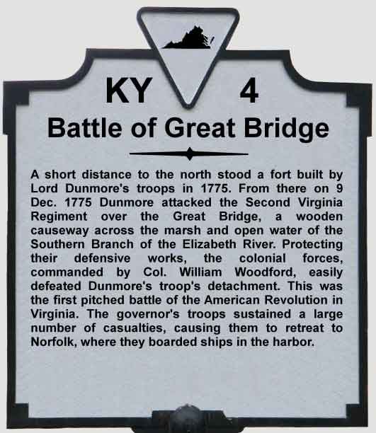 Battle of Great Bridge • American Revolutionary War